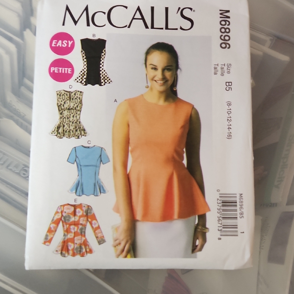 Women's Peplum Top - Orange